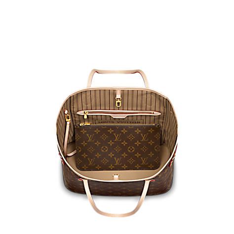 #m40995 l**is V*t*n 2015 monogram neverfull mm with pochette－beige