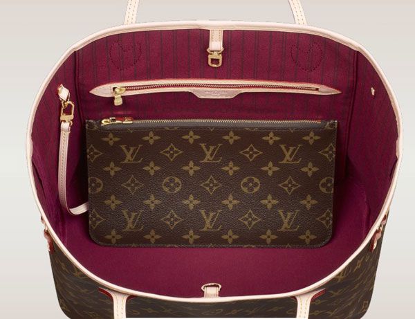 #m40996 l**is V*t*n 2014 new monogram neverfull mm/ red with pochette