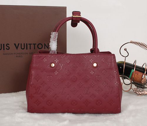 #m41050 l**is V*t*n 2014 monogram canvas montaigne bag bb- deep red