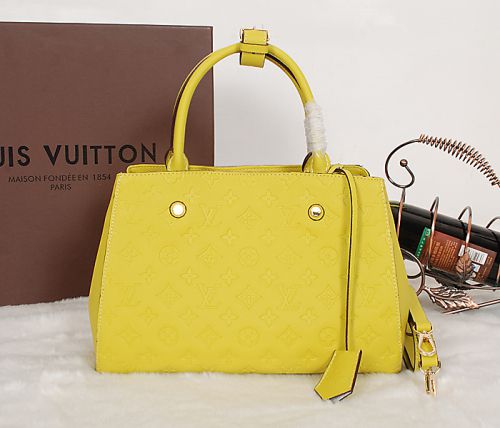 #m41050 l**is V*t*n 2014 monogram canvas montaigne bag mm-lemon