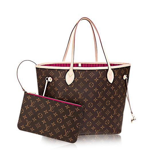 #m41178 l**is V*t*n 2015 monogram neverfull mm with pochette－pivoine