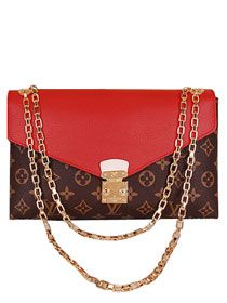 m41200 l**is V*t*n 2014 pallas chain aurore shoulder bag-red