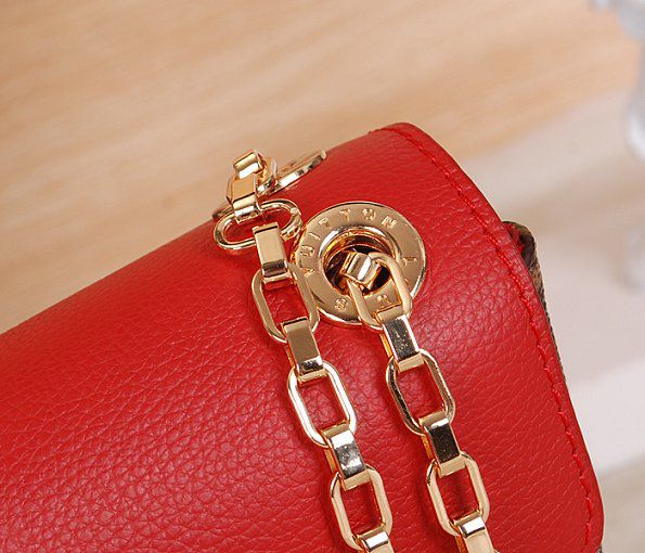 m41200 l**is V*t*n 2014 pallas chain aurore shoulder bag-red