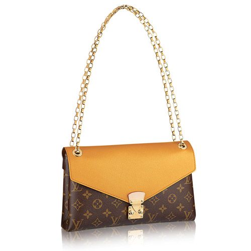 m41246 l**is V*t*n 2014 pallas chain aurore shoulder bag-yellow