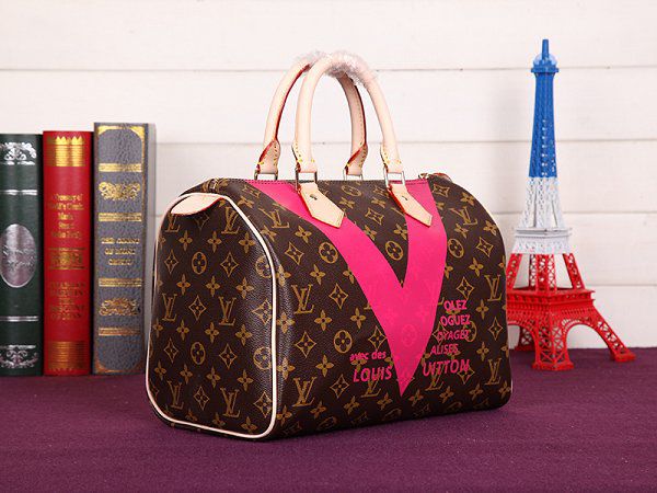 m41533 l**is V*t*n 2015 summer monogram v speedy 30 handbag-pink