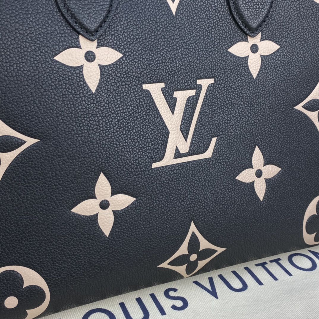 #m45495 l**is V*t*n medium bicolor monogram onthego mm-black/beige