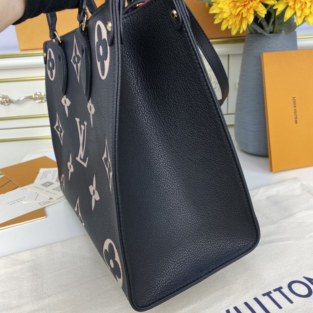 #m45495 l**is V*t*n medium bicolor monogram onthego mm-black/beige