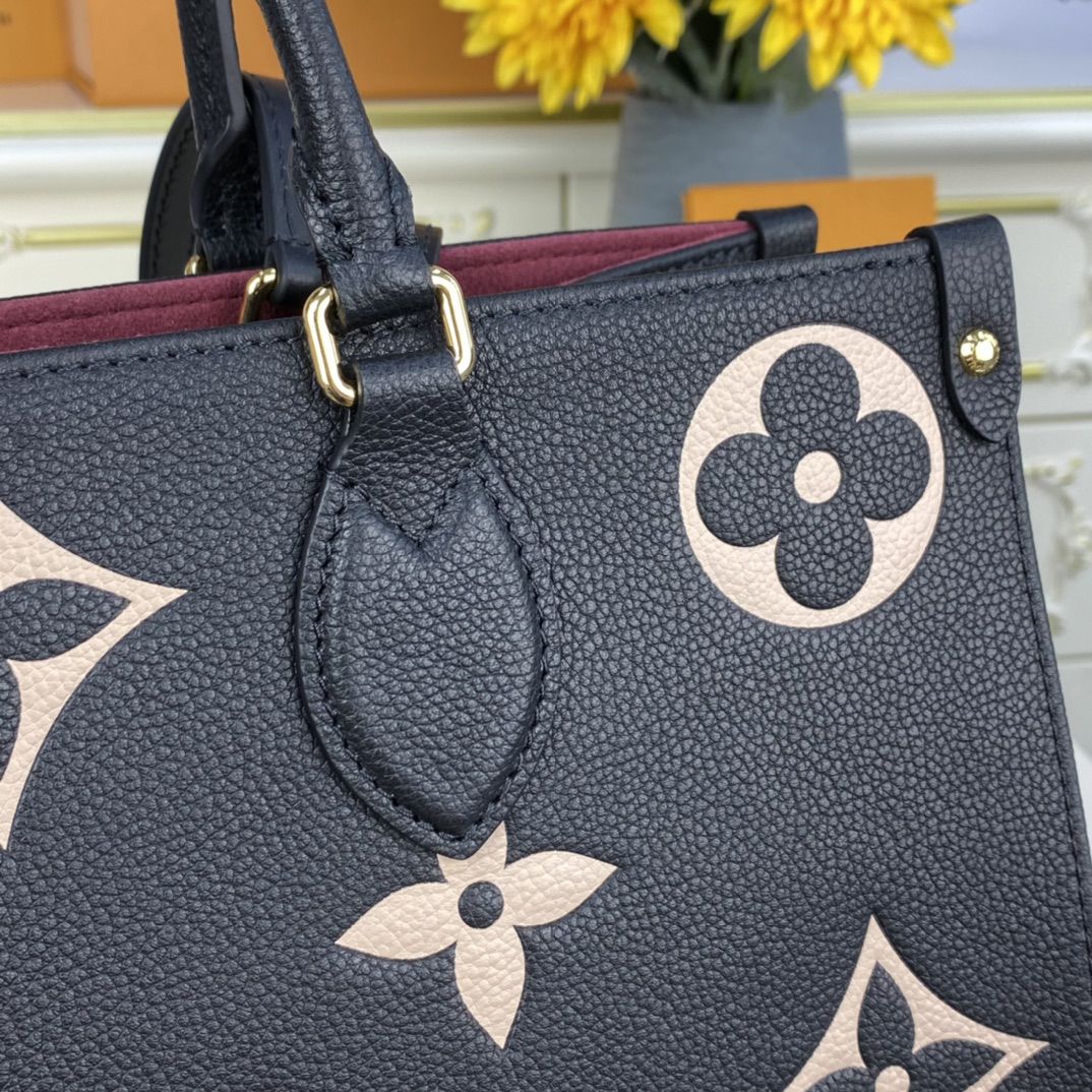 #m45495 l**is V*t*n medium bicolor monogram onthego mm-black/beige