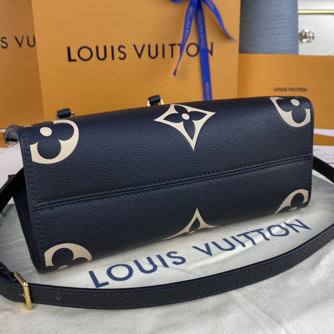 #m45659 l**is V*t*n medium bicolor monogram onthego pm-black/beige