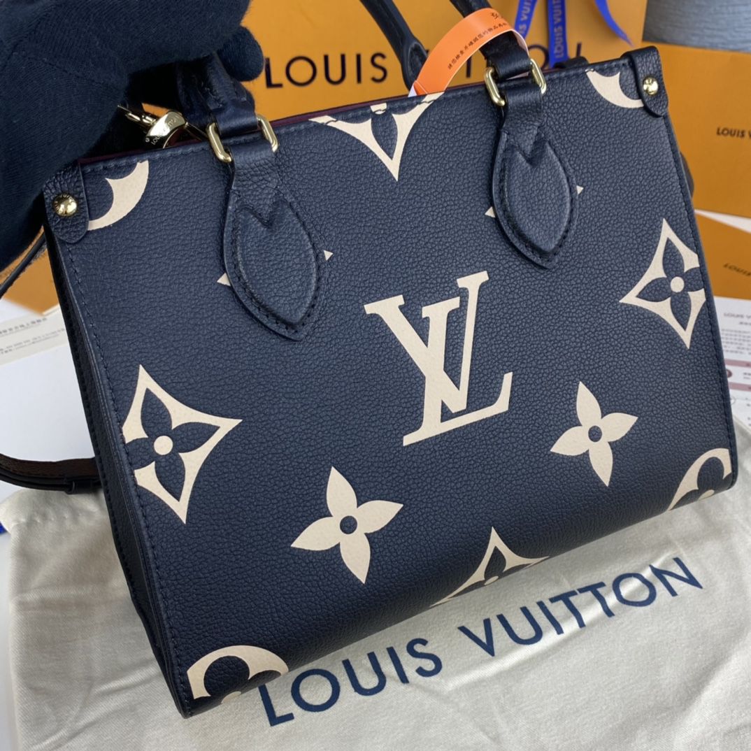 #m45659 l**is V*t*n medium bicolor monogram onthego pm-black/beige