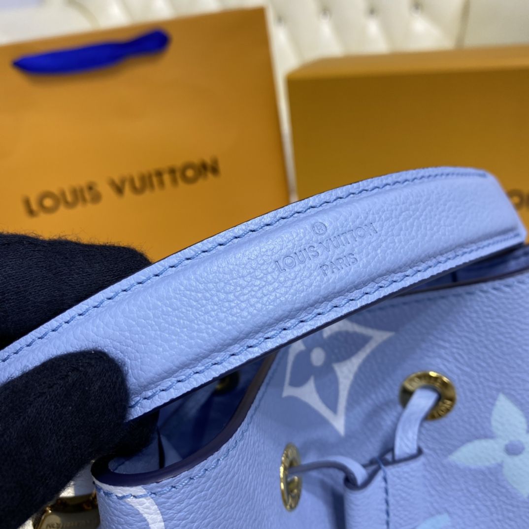 #m45709 l**is V*t*n monogram empreinte néonoé bb bucket bag-summer blue