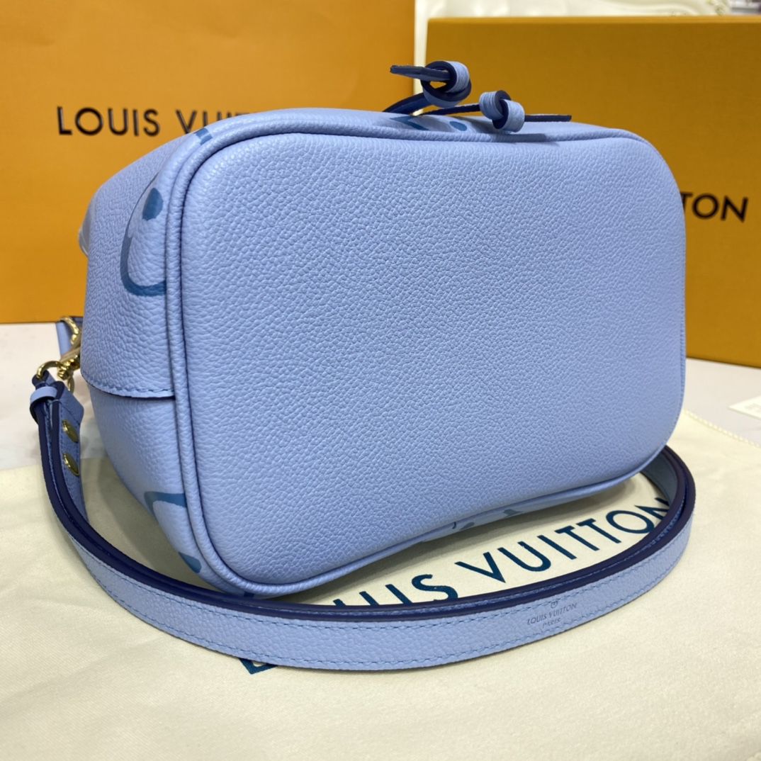 #m45709 l**is V*t*n monogram empreinte néonoé bb bucket bag-summer blue