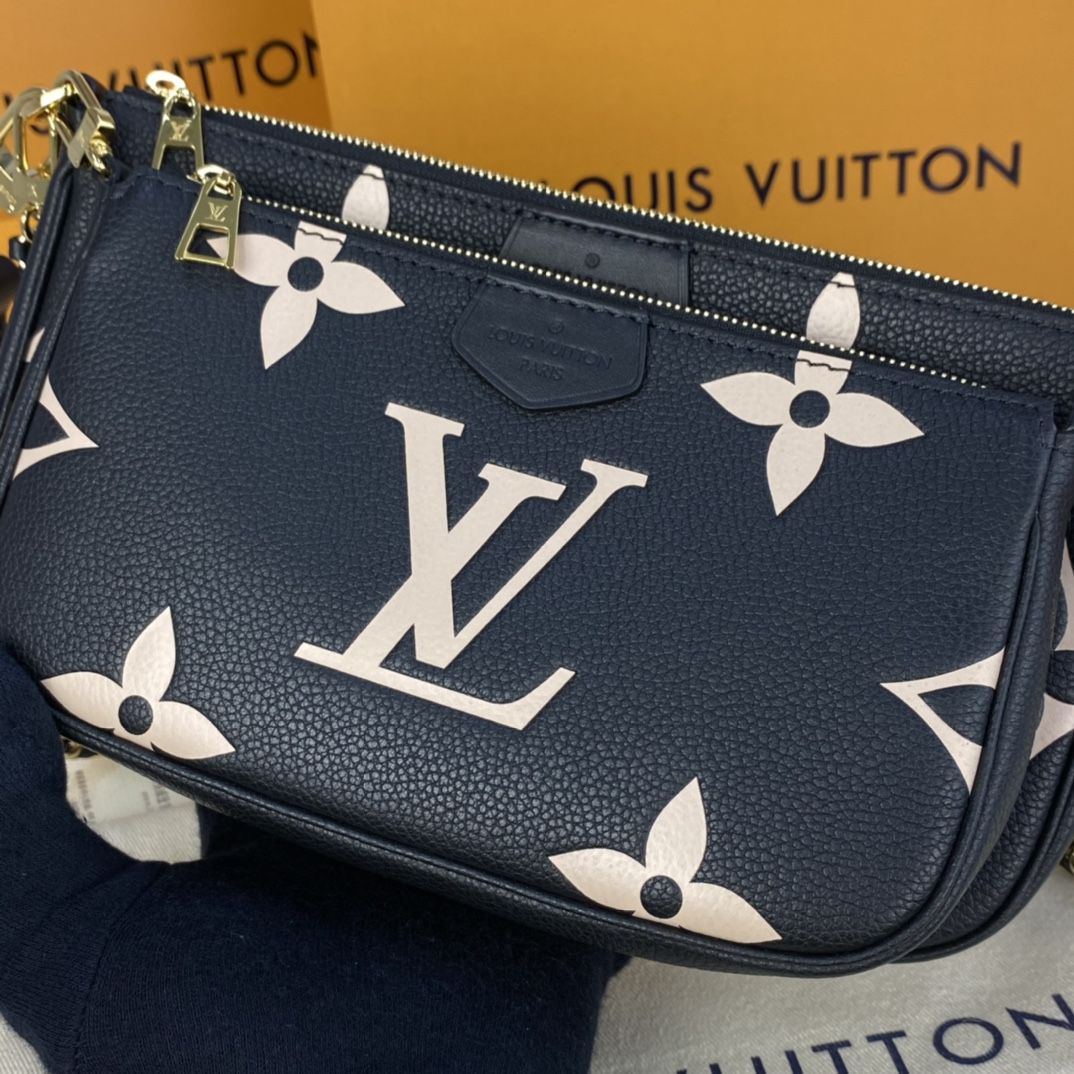 #m45777 l**is V*t*n monogram empreinte multi pochette accessoires-black/cream