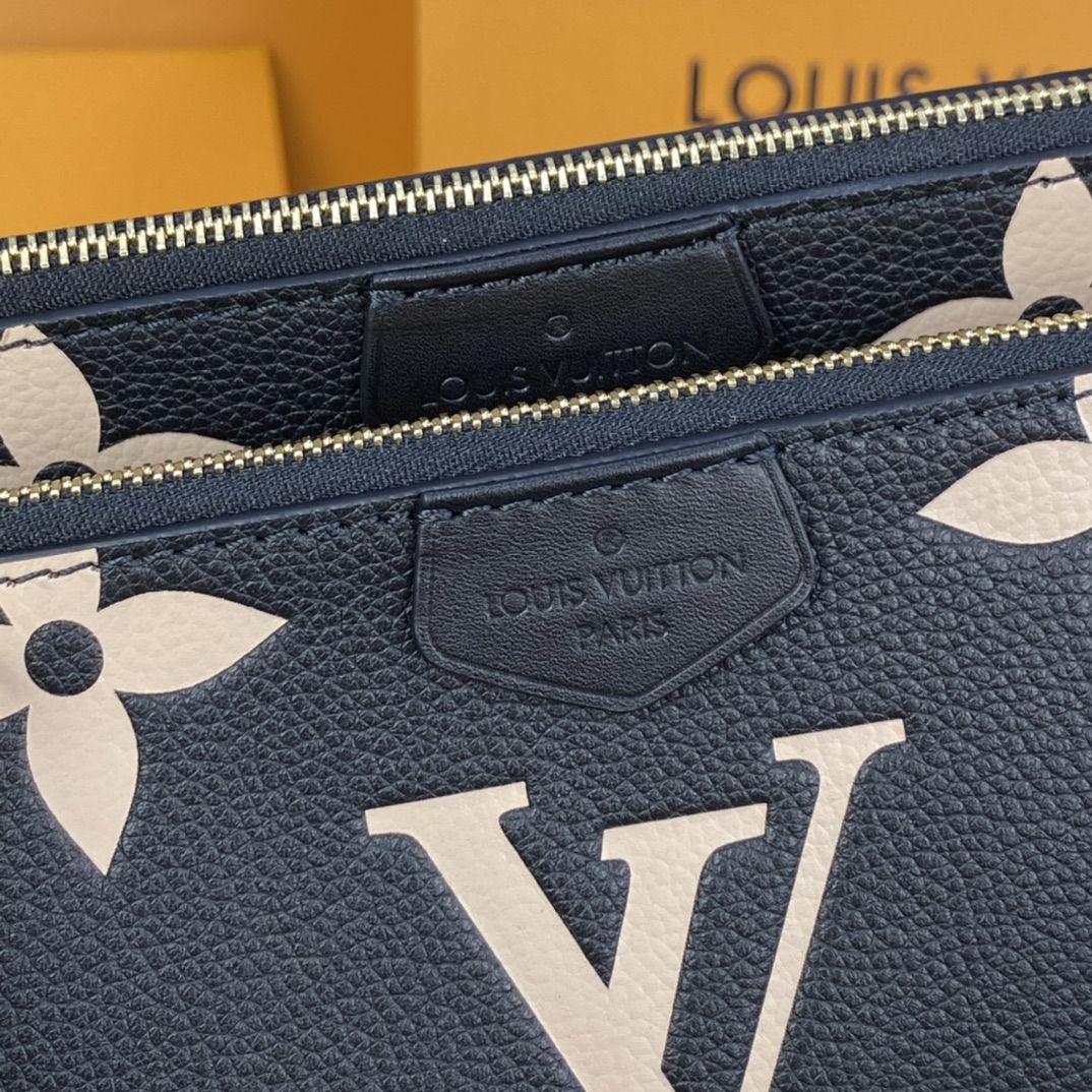 #m45777 l**is V*t*n monogram empreinte multi pochette accessoires-black/cream