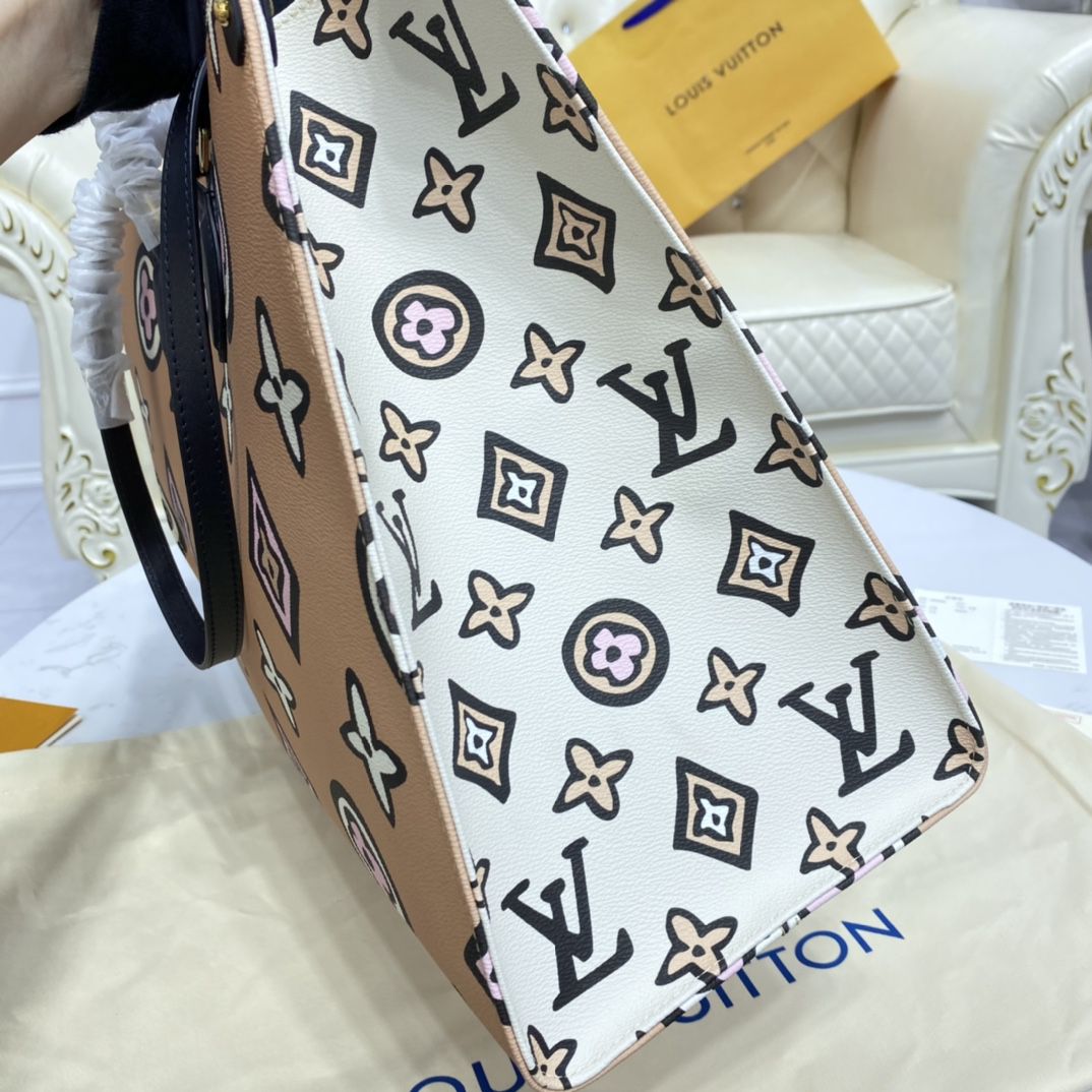 #m45814 l**is V*t*n monogram coated onthego gm tote bag