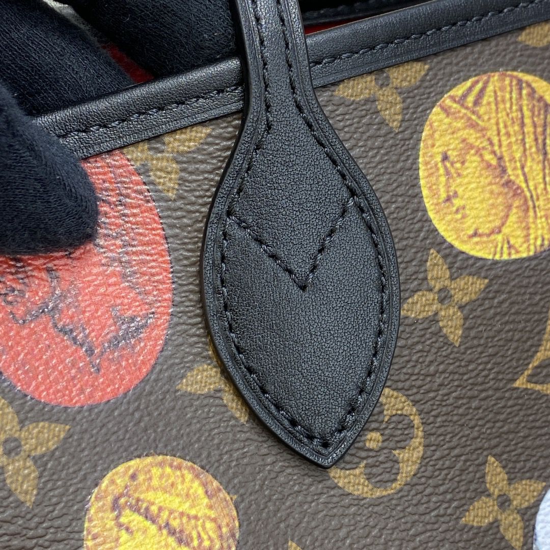 #m45923 l**is V*t*n lvxfornasetti monogram cameo neverfull mm tote bag