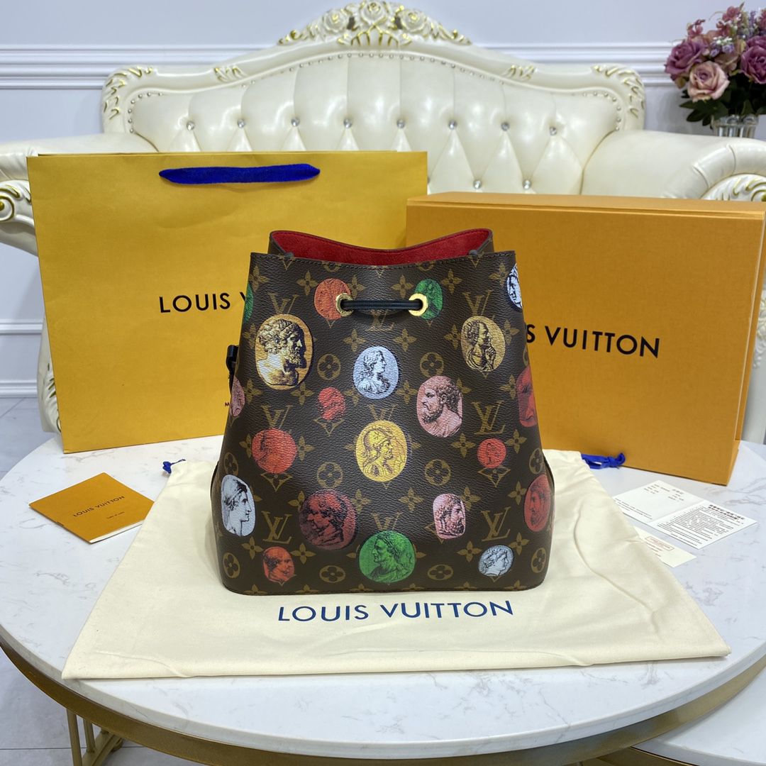 #m45956 l**is V*t*n lvxfornasetti monogram cameo néonoé mm bag