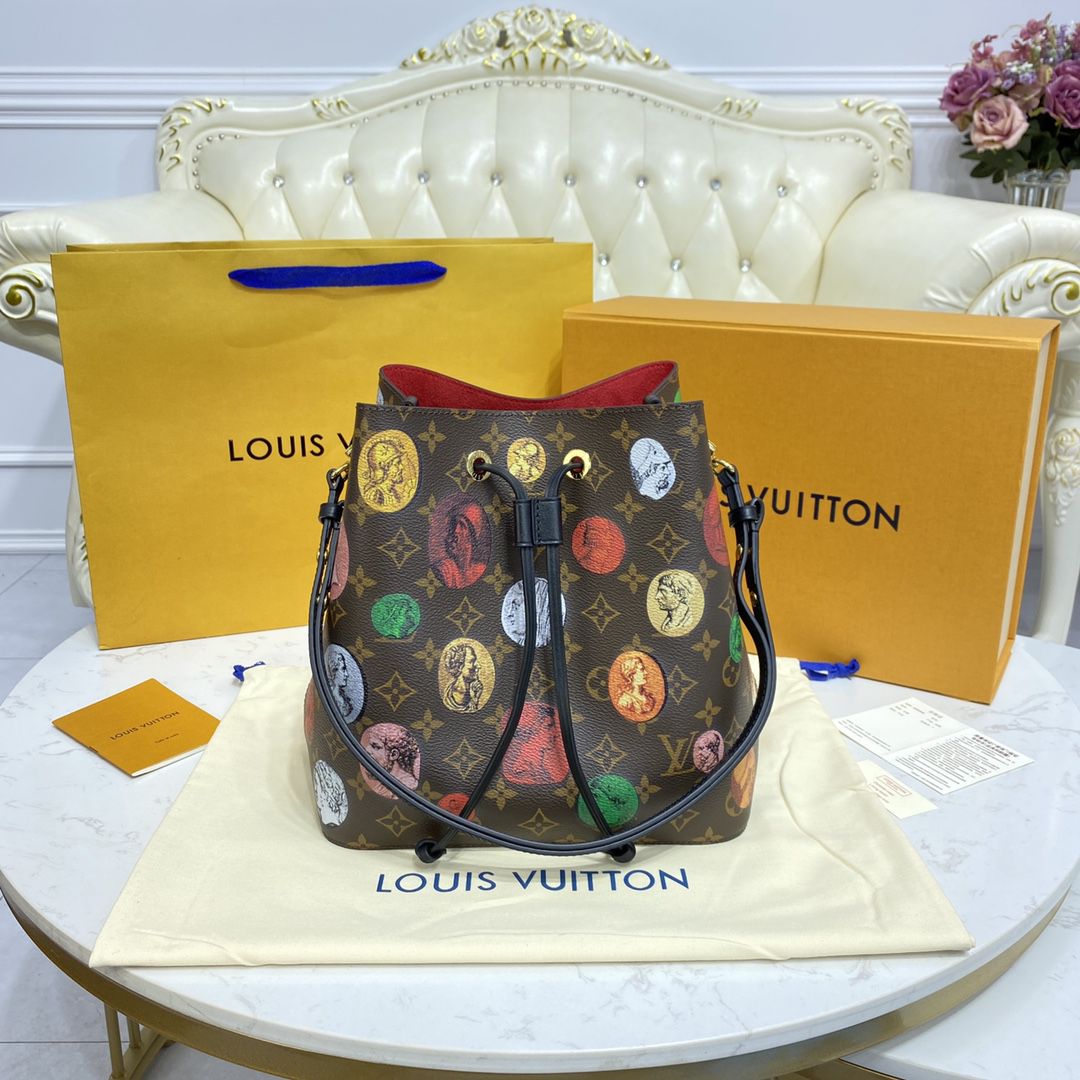 #m45956 l**is V*t*n lvxfornasetti monogram cameo néonoé mm bag