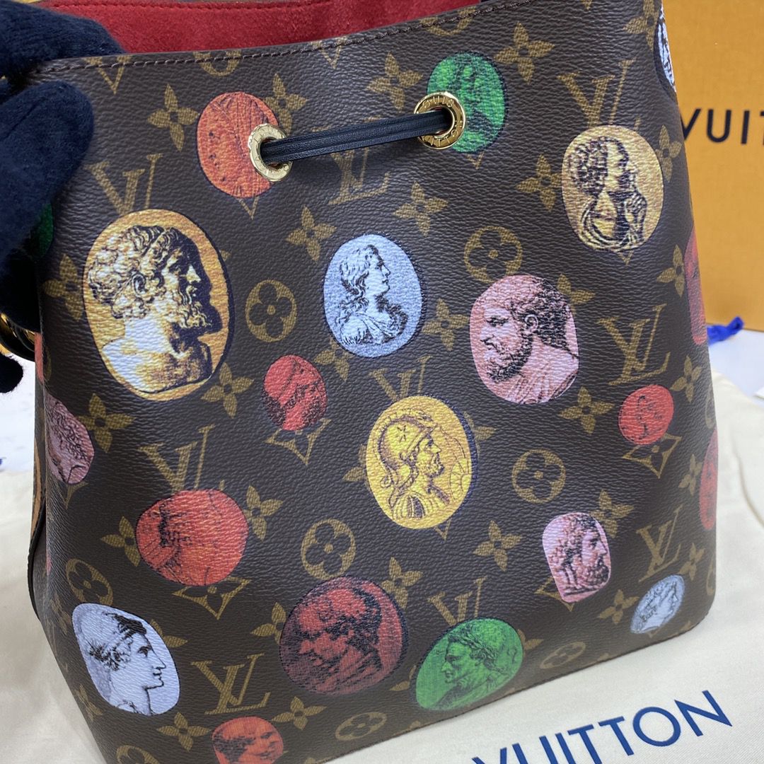#m45956 l**is V*t*n lvxfornasetti monogram cameo néonoé mm bag