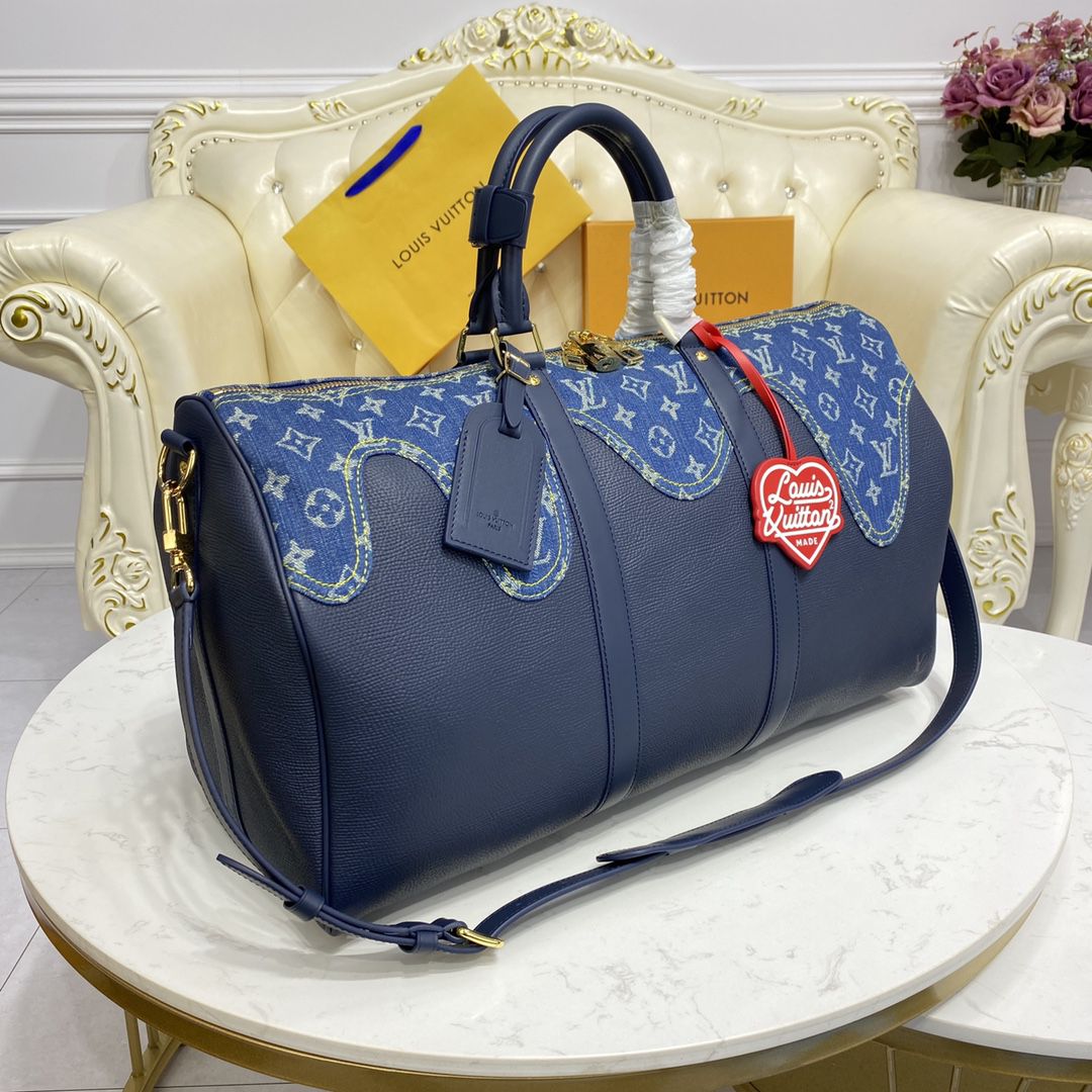 #m45975 l**is V*t*n nigo's monogram drip keepall bandoulière 50