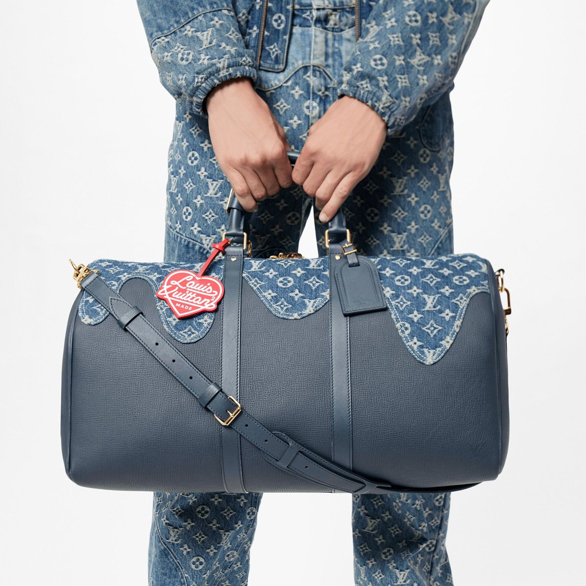 #m45975 l**is V*t*n nigo's monogram drip keepall bandoulière 50