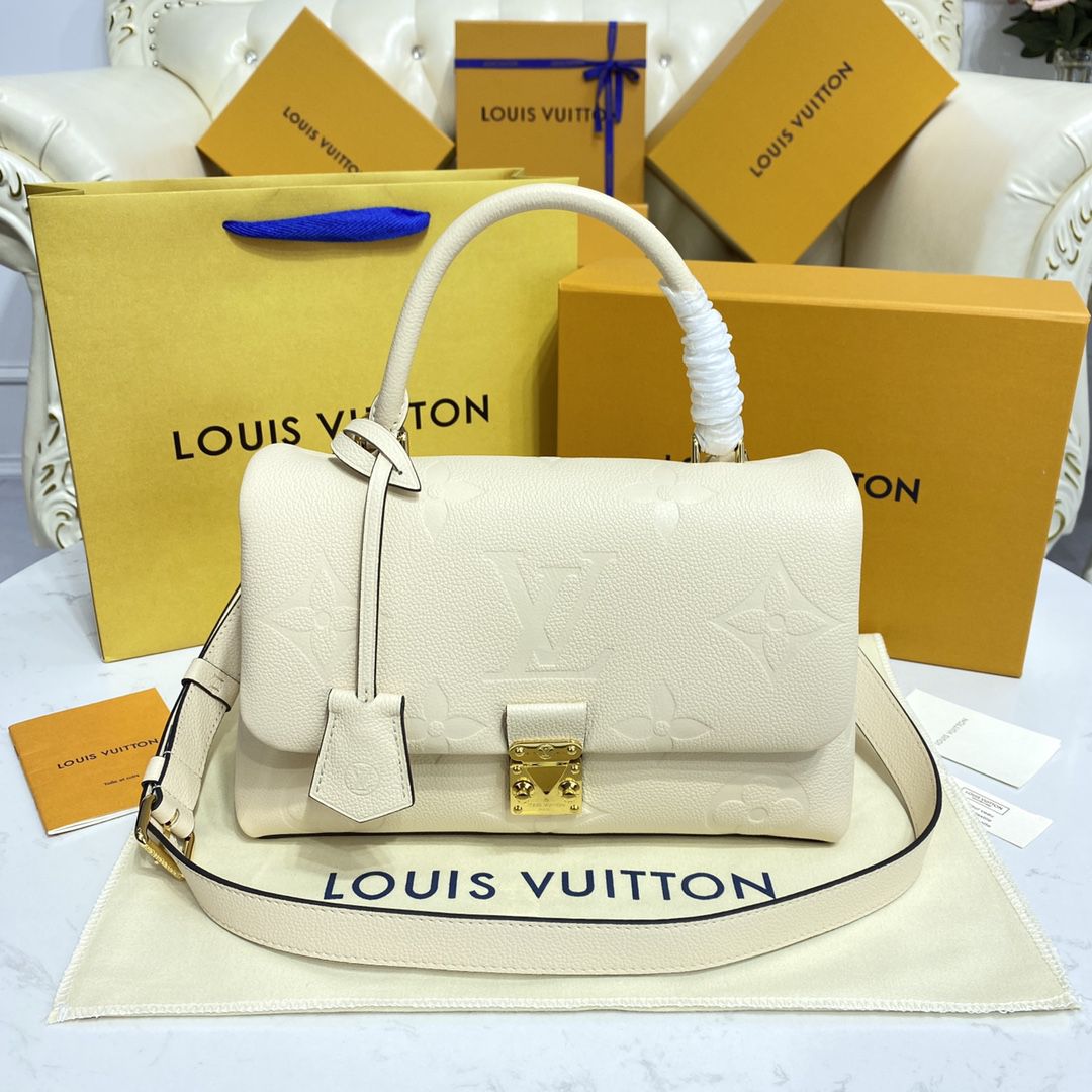 #m45976 l**is V*t*n monogram empreinte madeleine mm handbag-cream