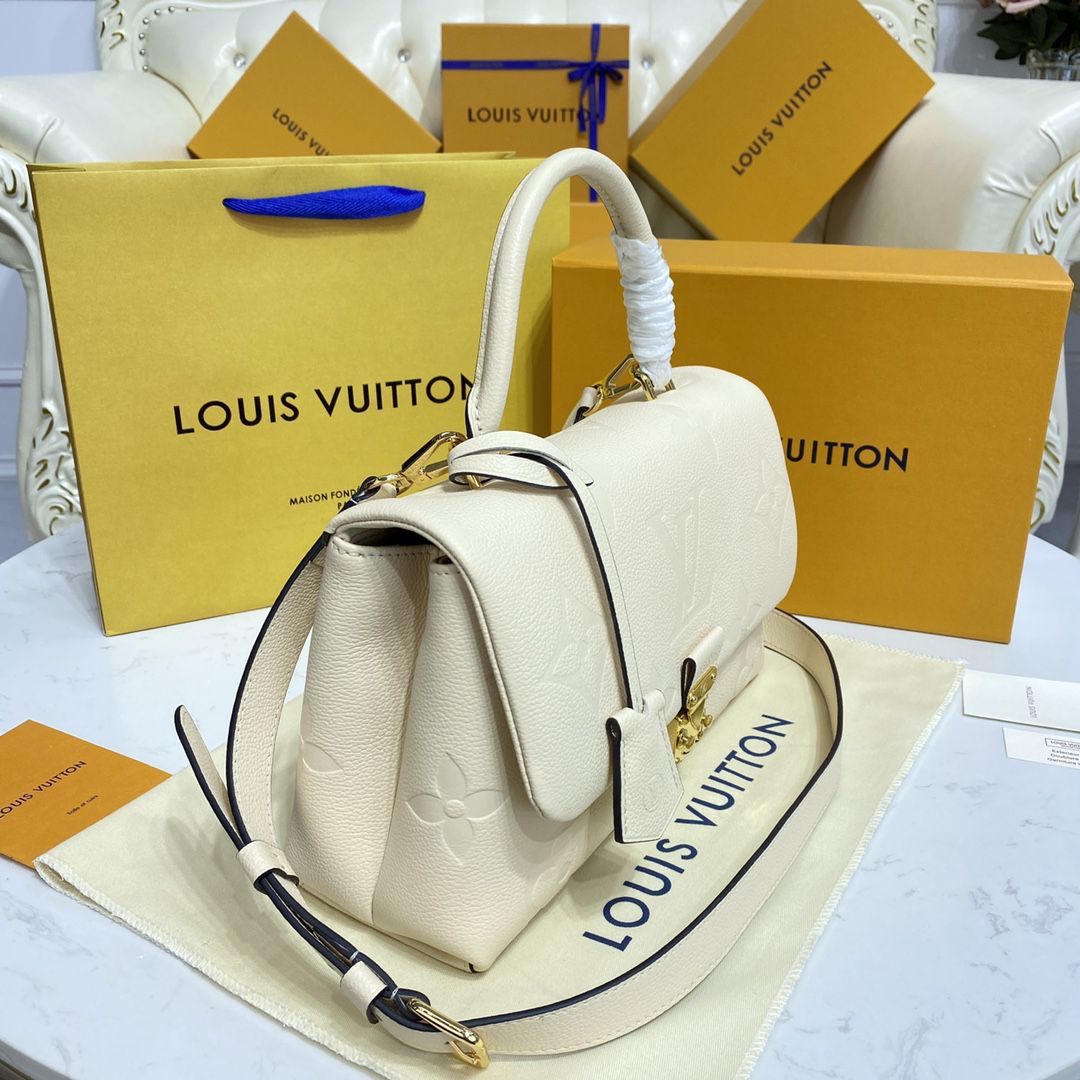 #m45976 l**is V*t*n monogram empreinte madeleine mm handbag-cream