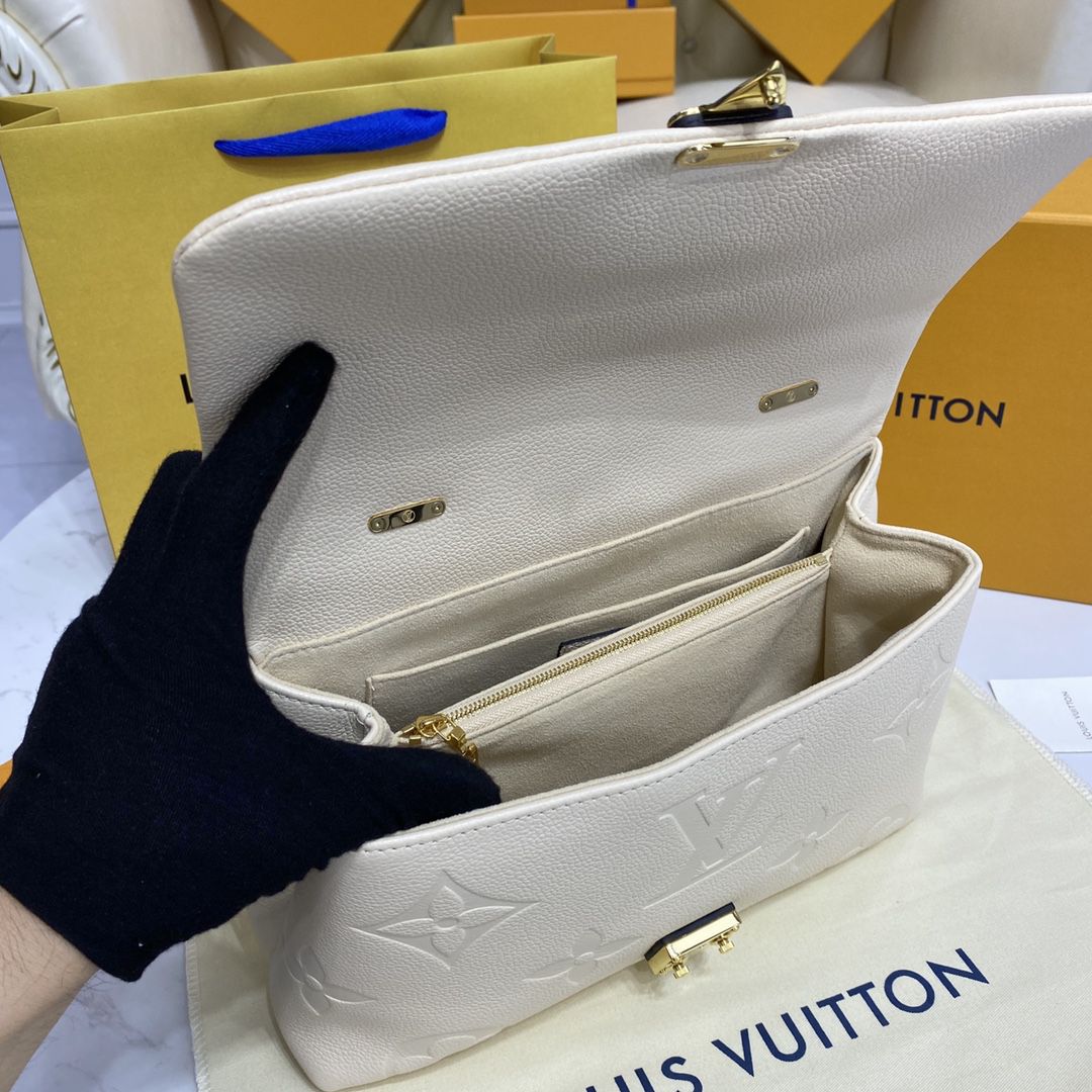 #m45976 l**is V*t*n monogram empreinte madeleine mm handbag-cream