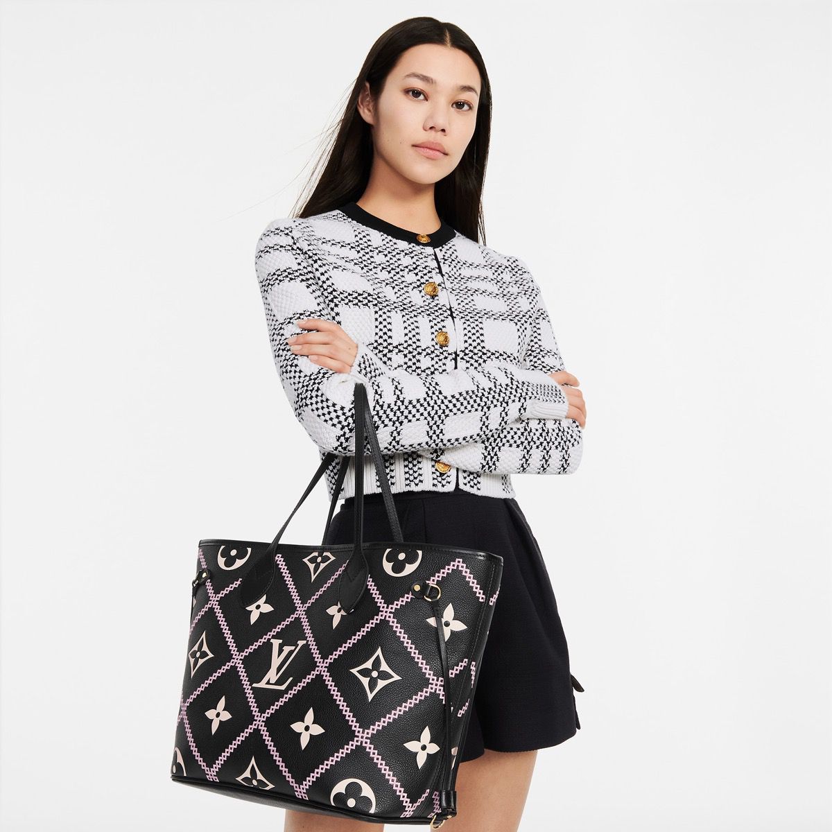#m46040 l**is V*t*n monogram empreinte neverfull mm tote bag
