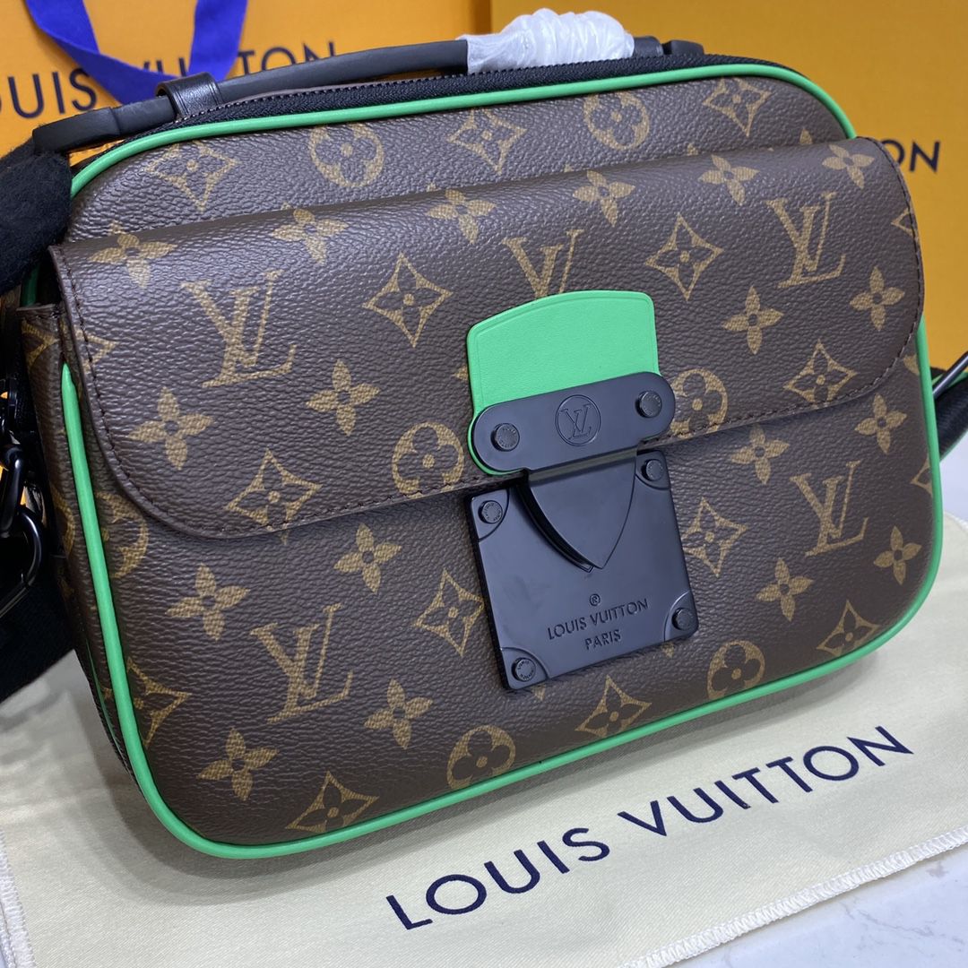 #m46246 l**is V*t*n monogram macassar s lock messenger