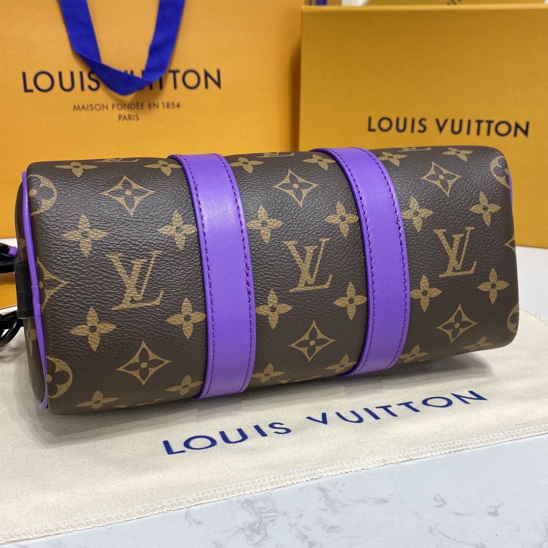 #m46249 l**is V*t*n monogram macassar keepall bandouliÈre 25-purple