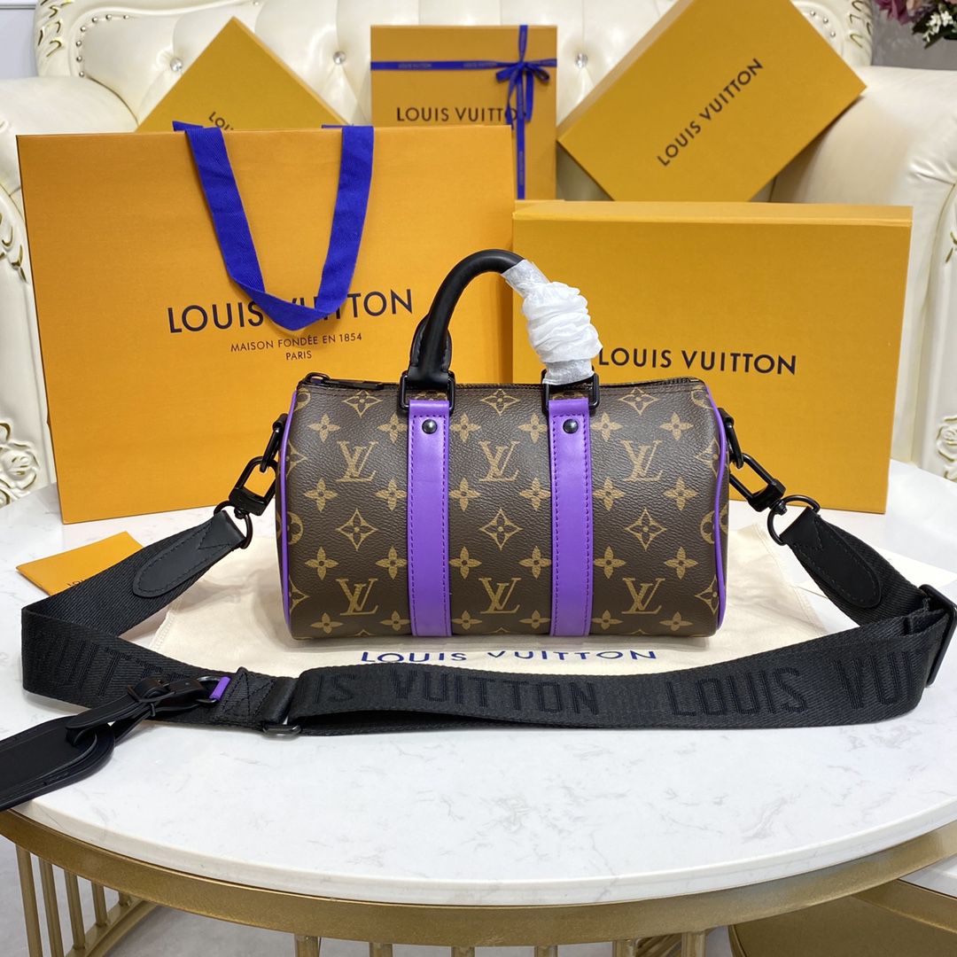#m46249 l**is V*t*n monogram macassar keepall bandouliÈre 25-purple