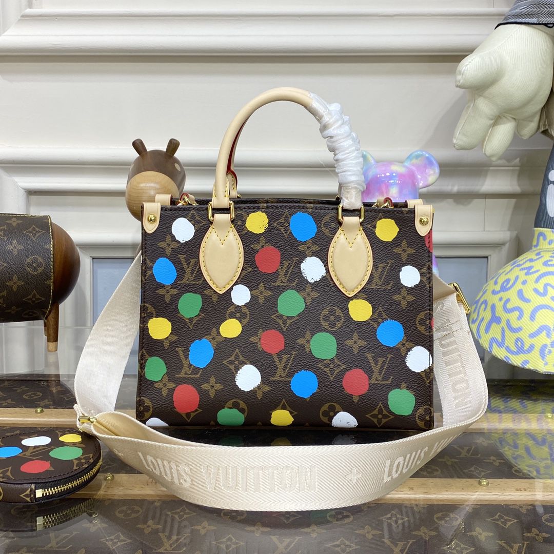 #m46380 l**is V*t*n x yayoi kusama lv x yk onthego pm bag