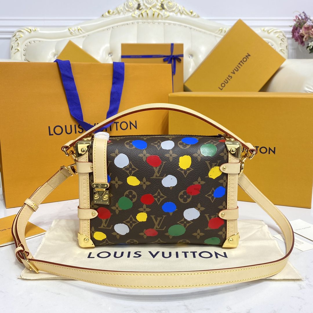 #m46396 l**is V*t*n x yayoi kusama lv x yk side trunk