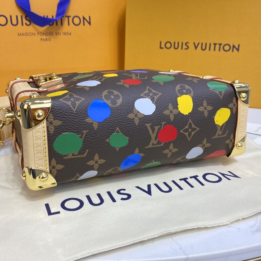 #m46396 l**is V*t*n x yayoi kusama lv x yk side trunk