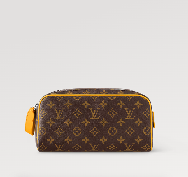 m46764 l**is V*t*n monogram macassar canvas dopp kit toiletry yellow