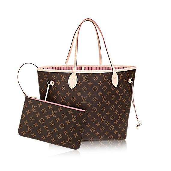 #m50366 l**is V*t*n 2015 monogram neverfull mm with pochette－rose ballerine