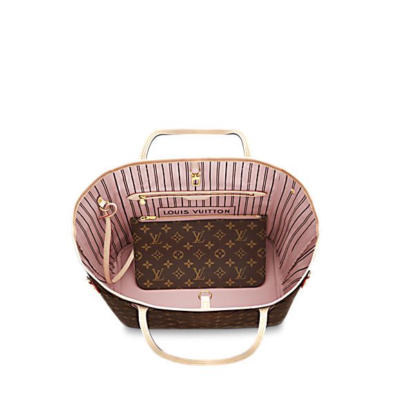 #m50366 l**is V*t*n 2015 monogram neverfull mm with pochette－rose ballerine