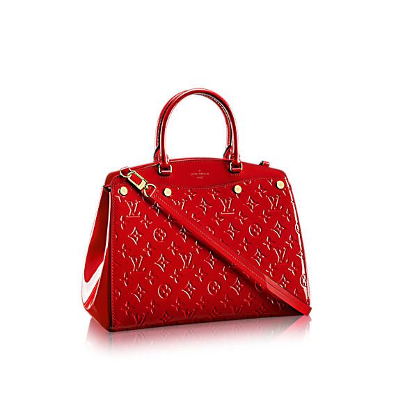 #m50596 l**is V*t*n 2015 monogram vernis brea mm handbag-cherry