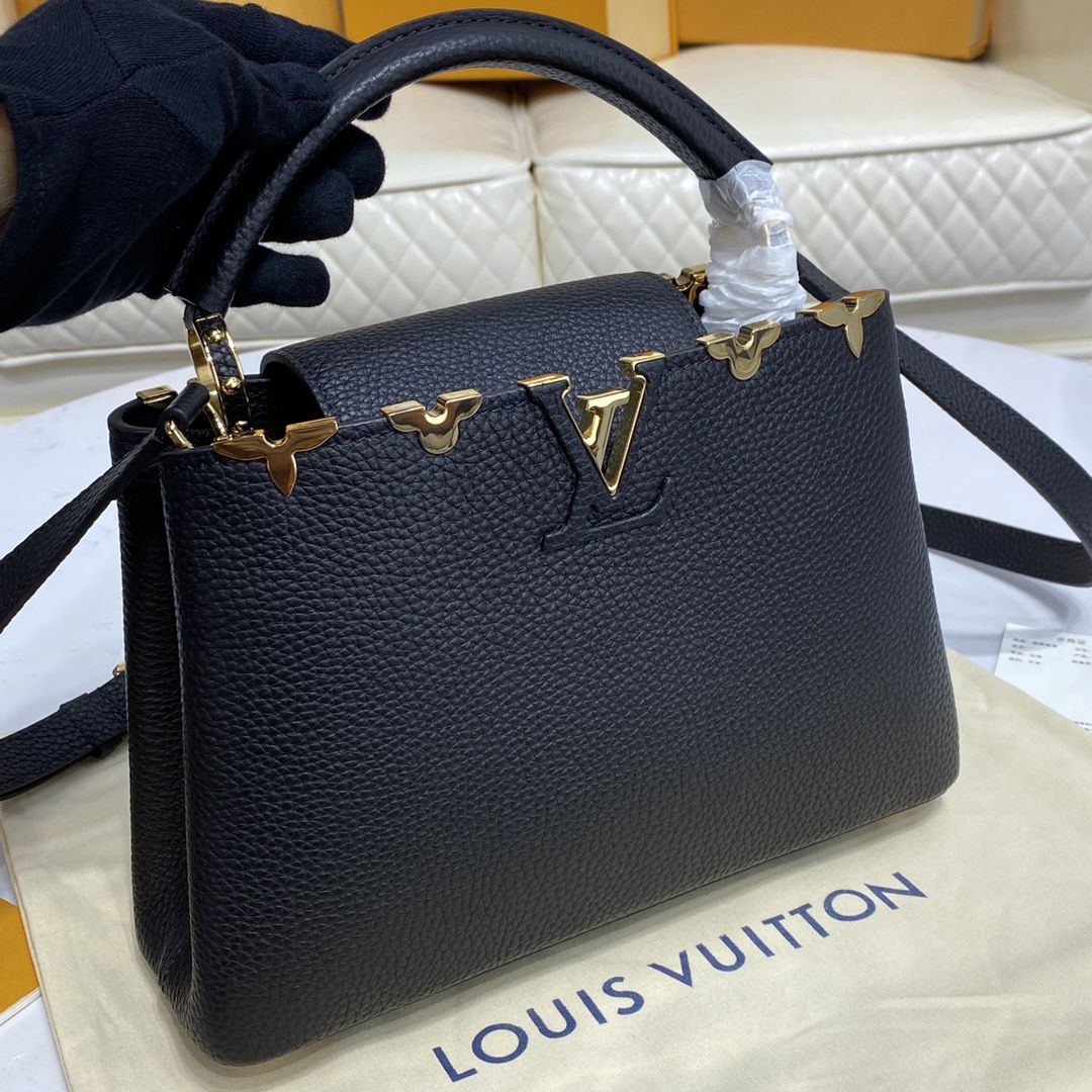#m54663 l**is V*t*n taurillon capucines mm-black