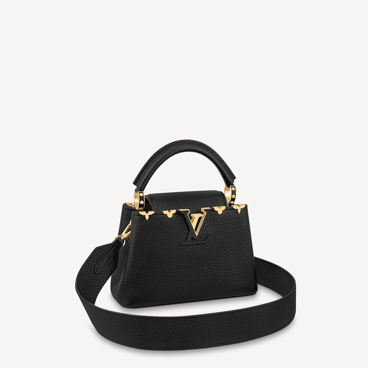 #m56669 l**is V*t*n taurillon capucines mini-black