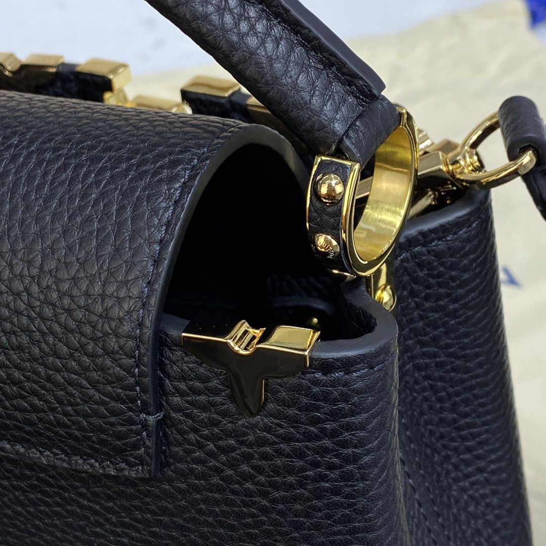 #m56669 l**is V*t*n taurillon capucines mini-black