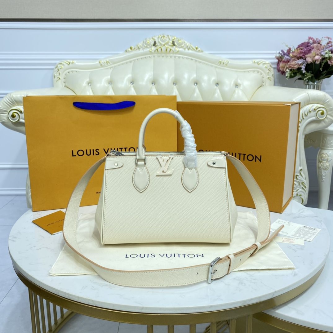 #m57681 l**is V*t*n epi grained grenelle tote pm-white