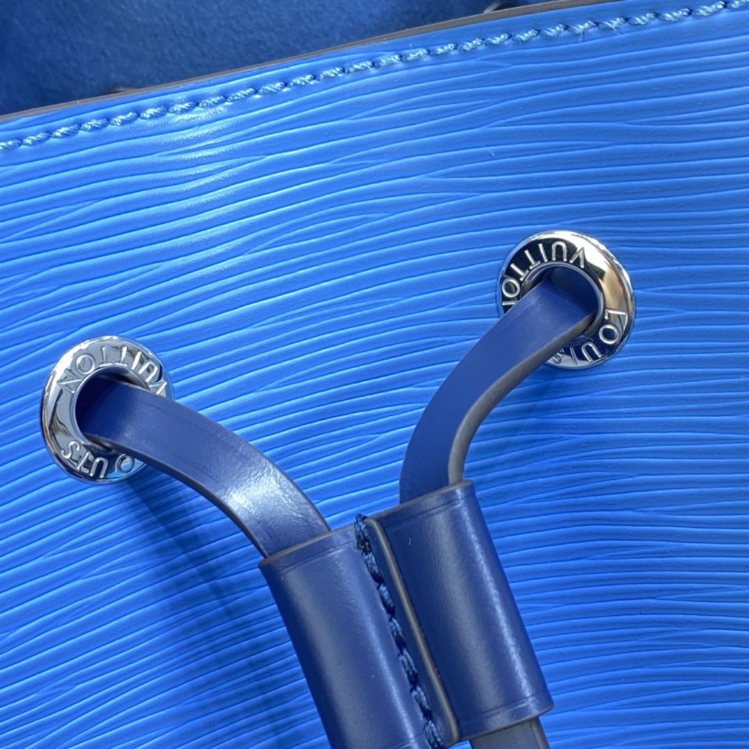 #m57691 l**is V*t*n epi grained néonoé bb bucket bag-bleuet blue