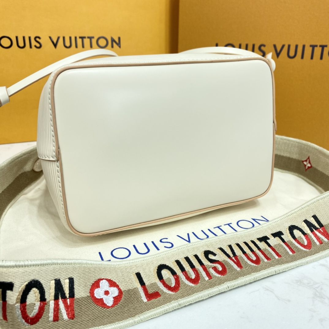 #m57693 l**is V*t*n epi grained néonoé bb bucket bag-cream