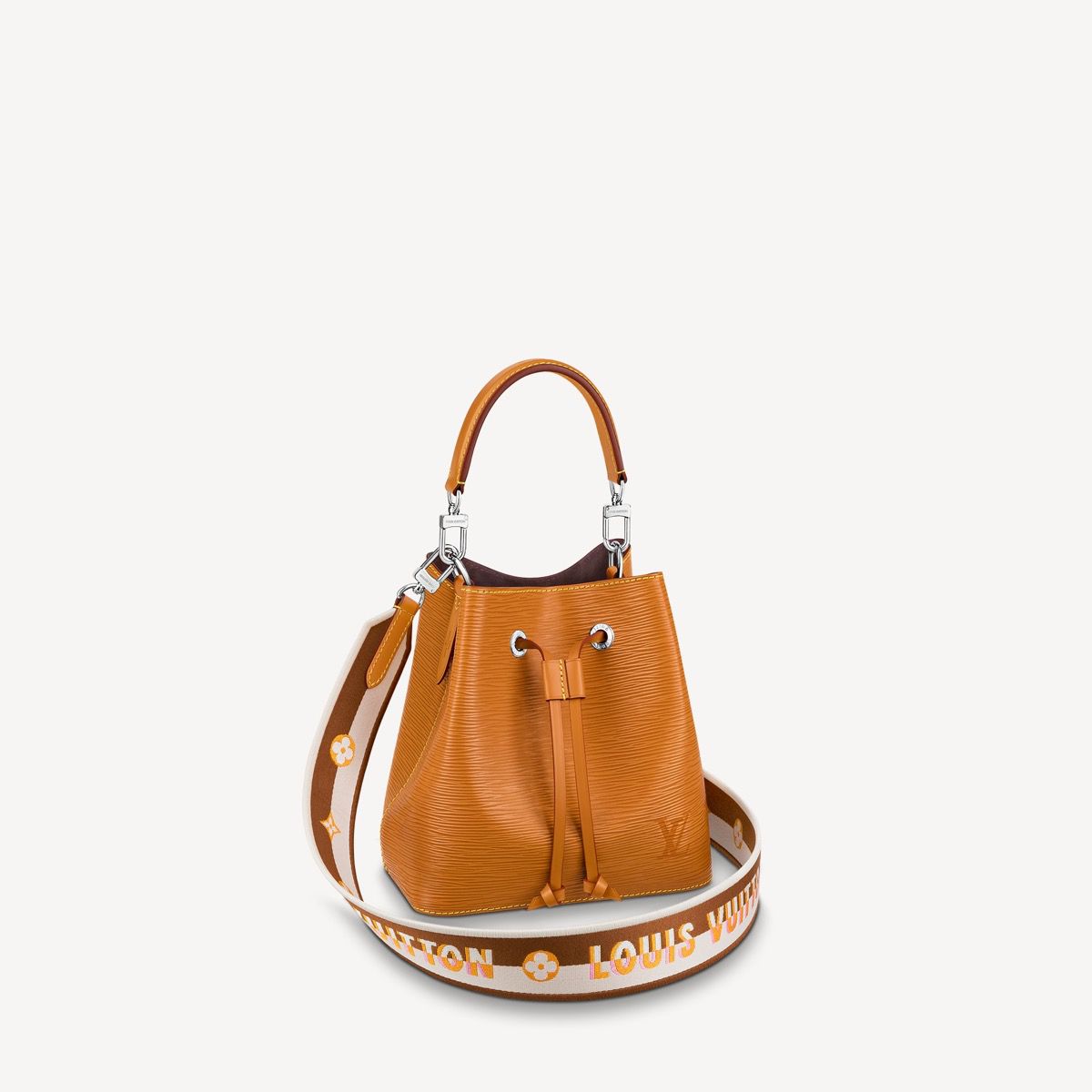 #m57706 l**is V*t*n epi grained néonoé bb bucket bag-honey gold