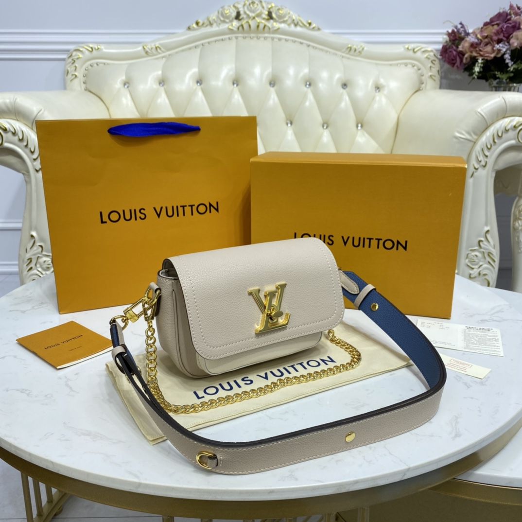 #m58554 l**is V*t*n grained calf leather lockme tender