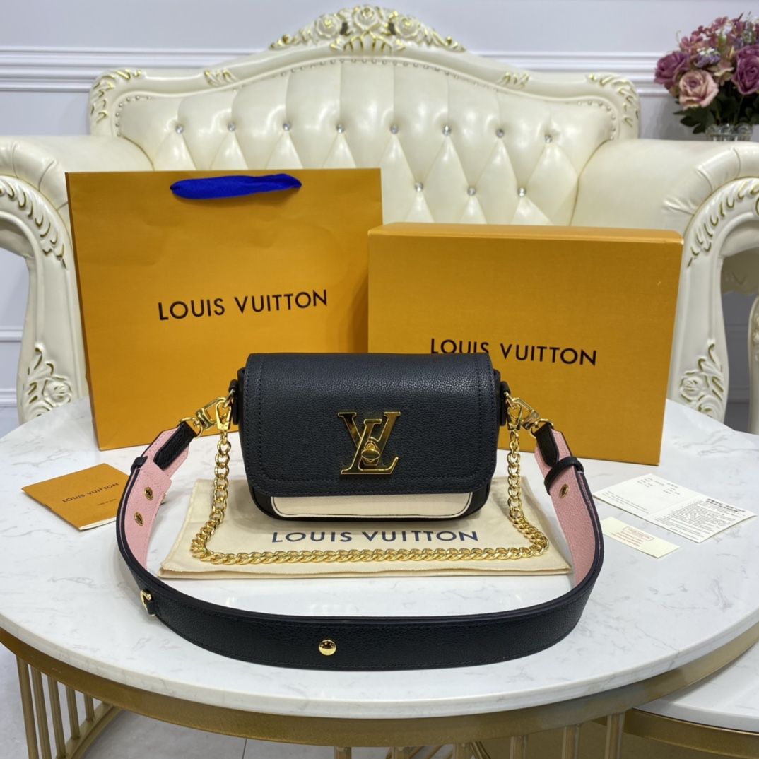 #m58557 l**is V*t*n grained calf leather lockme tender