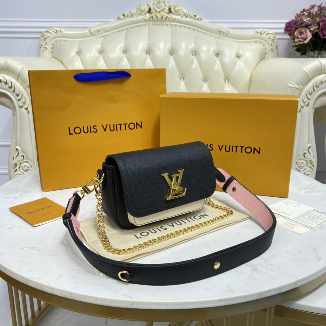 #m58557 l**is V*t*n grained calf leather lockme tender