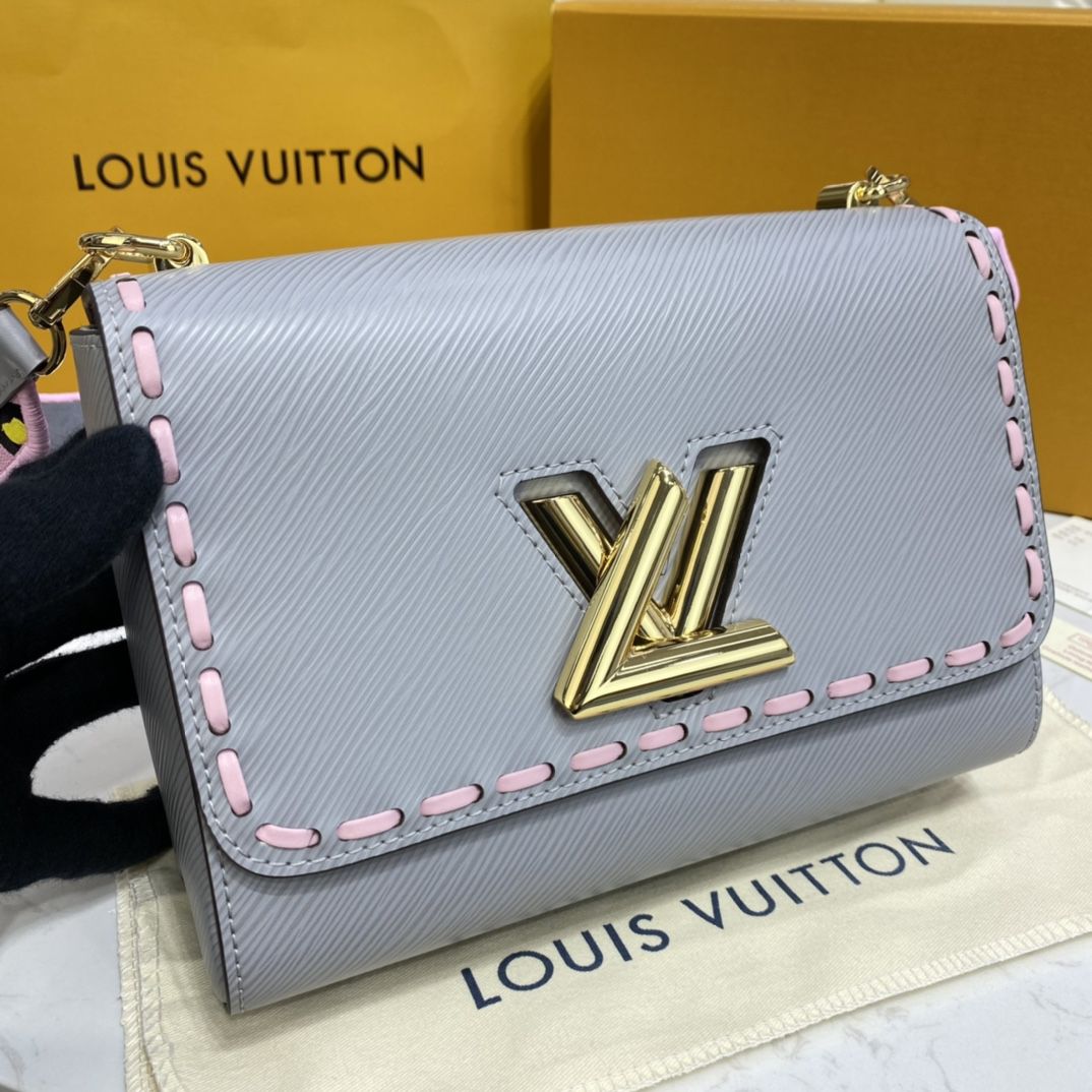 #m58606 l**is V*t*n signature epi leather twist mm-gray